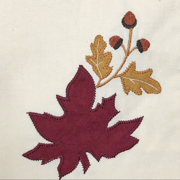 Fall Leaves Cream Table Runner - Picture 4 of 8